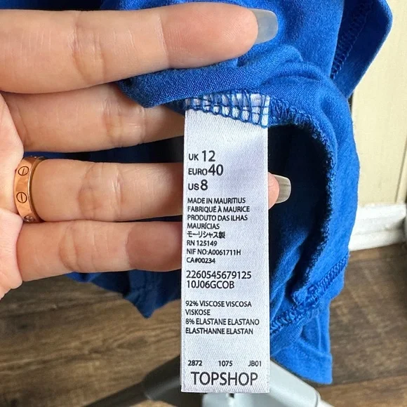 Topshop Vibrant Blue Midi Dress - Picture 7 of 8